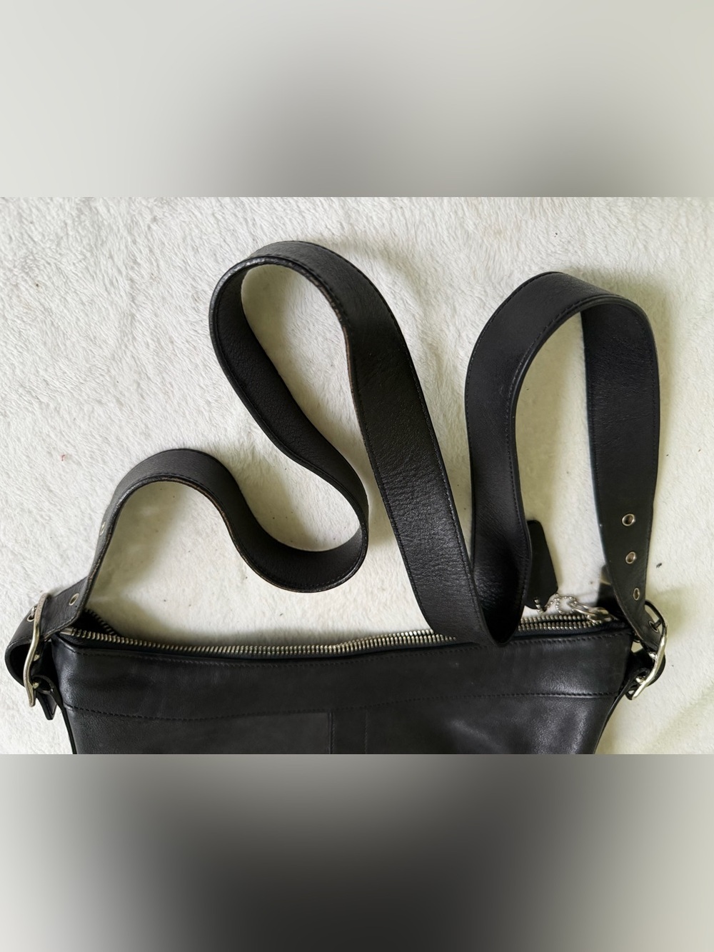 Coach # 9188 Legacy Slim Duffel Crossbody Black Leather Purse Shoulder Bag - Picture 16 of 16
